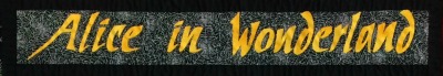 Alice in Wonderland applique words