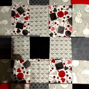 Flannel squares cut