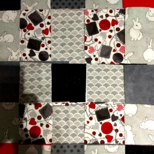 Flannel squares cut