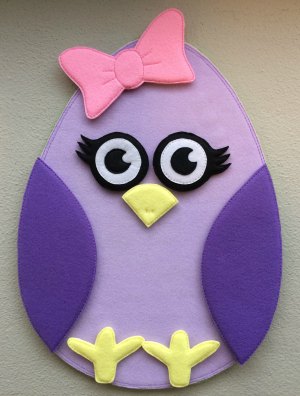 Felt Easter egg girl chicken