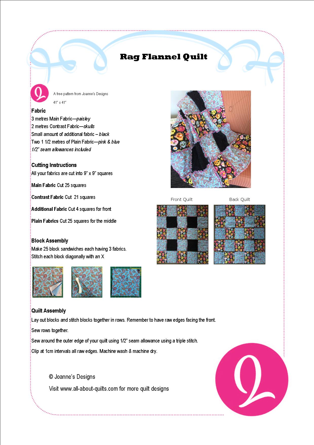 Rag Flannel Quilt Pattern