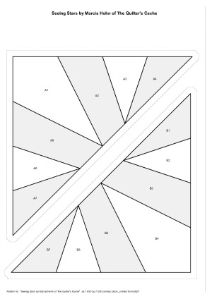 To Seeing Stars Paper Piecing Pattern