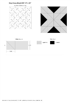 To Night Cross Block HST Rotary Cutting Guide