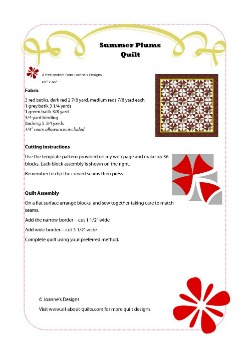 Summer Plums Quilt Pattern