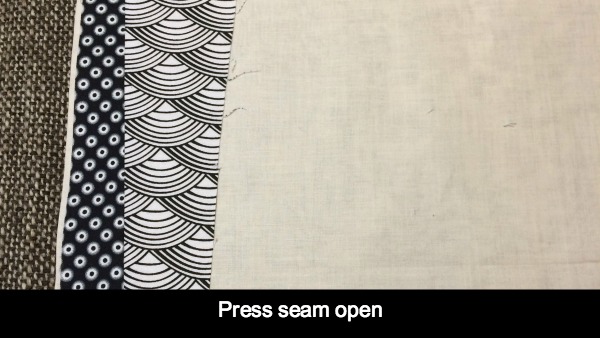 Open fabric and press