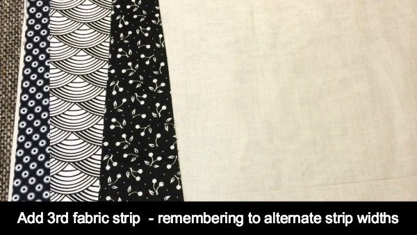 3rd fabric strip added