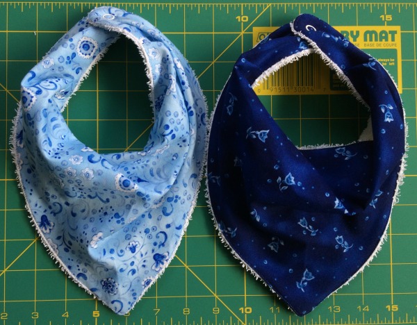 Two bandana bibs