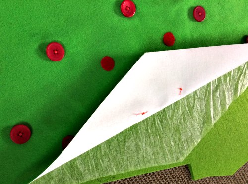 Conical felt tree - three layers of the tree