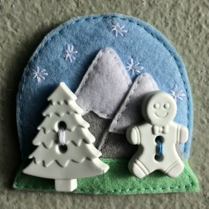 Felt snow globe decoration