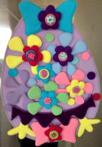 Felt Easter Egg creation by Bella