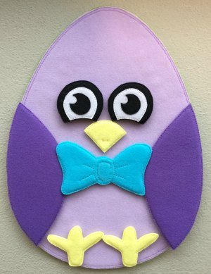 Felt Easter egg chicken