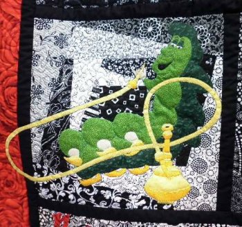 Alice in Wonderland applique Caterpillar