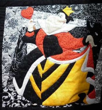 Alice in Wonderland applique Queen of Hearts