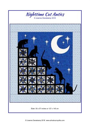 Nighttime Cat Antics Pattern