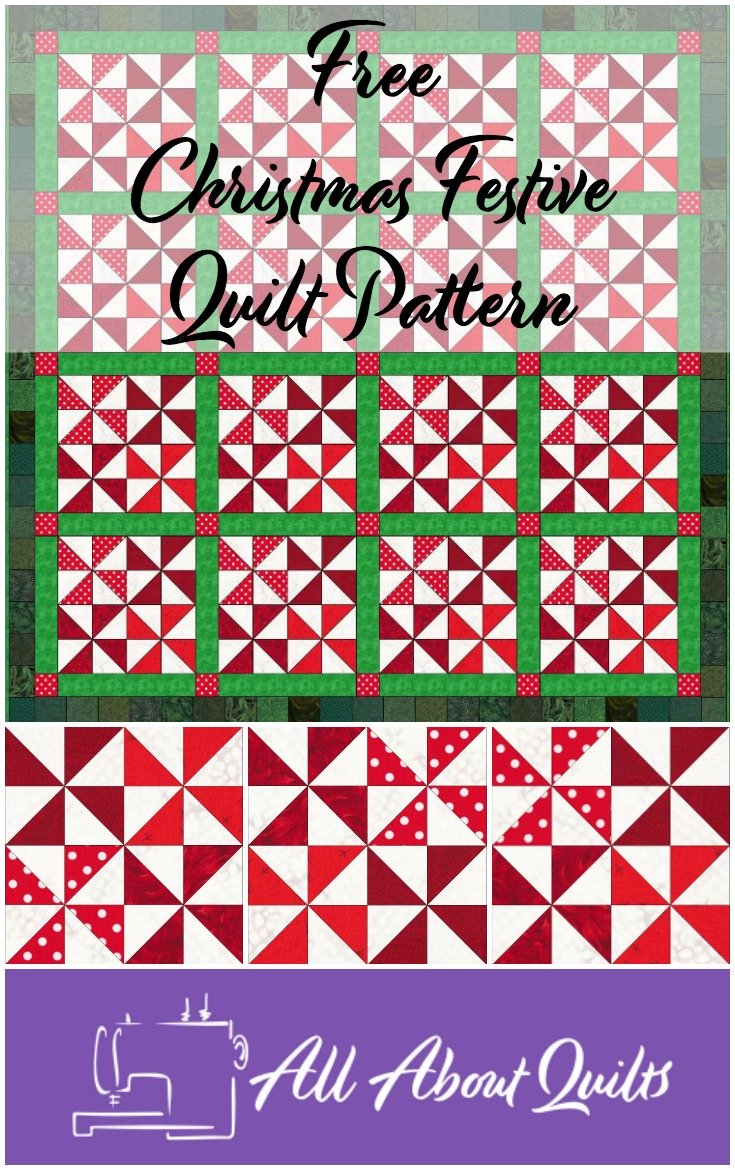 Free Christmas Festive quilt pattern