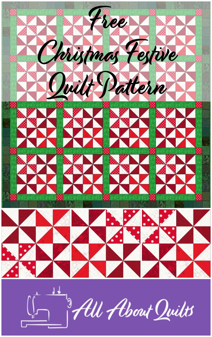 Free Christmas Festive quilt pattern