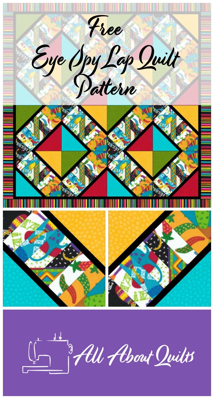 Free Eye Spy lap quilt pattern