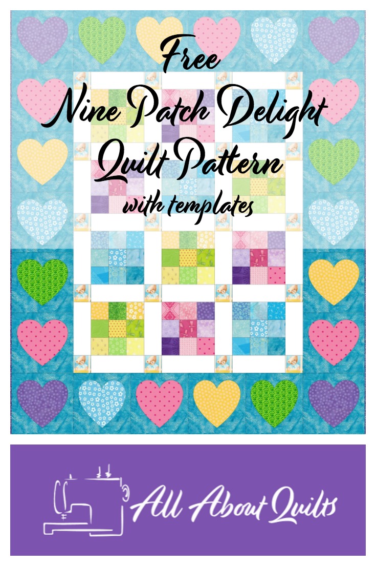 Nine Patch Delight quilt free pattern