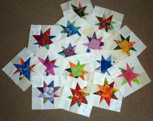 Scrappy star blocks