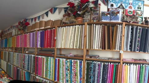 Inside Pauline's Patchwork & Quilting Supplies shop Pauline's Patchwork & Quilting Supplies