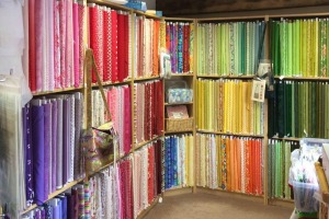 Fabrics inside Poppy Patch shop Poppy Patch