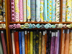 fabrics inside Serendipity Patchwork & Quilting shop Serendipity Patchwork & Quilting