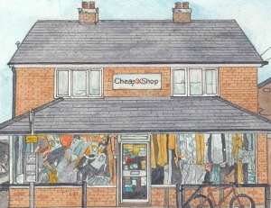 Sketch of The Cheap Shop Tiptree The Cheap Shop Tiptree