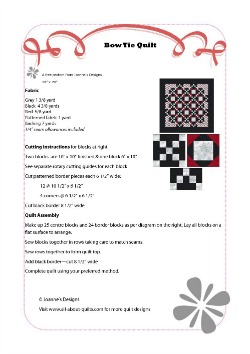 Bow Tie Quilt Pattern