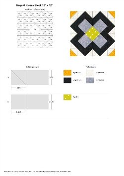 Hugs & Kisses Block Rotary Cutting Guide